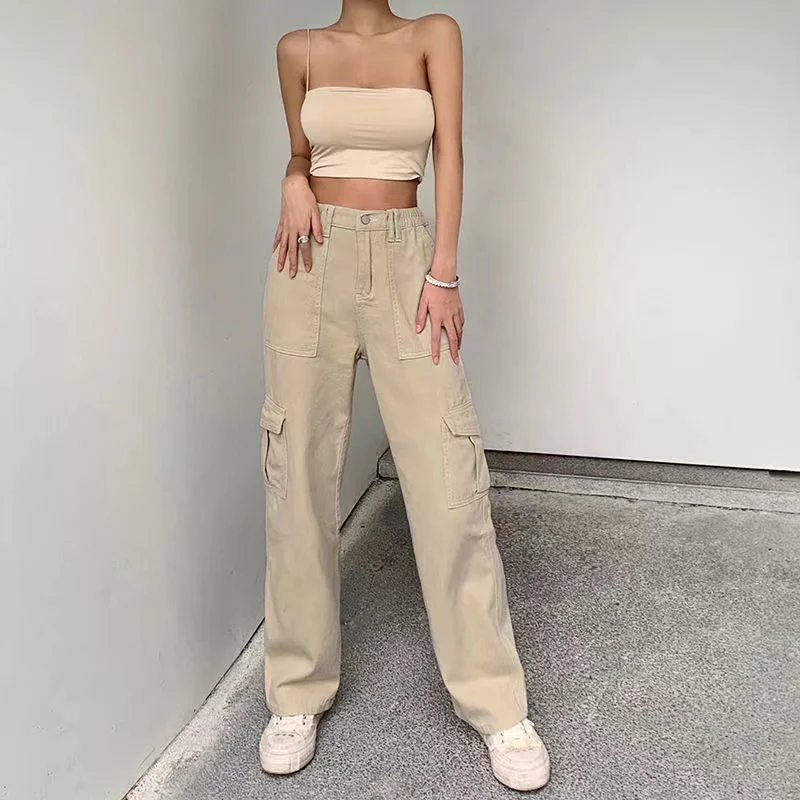 Casual Cargo Pants Y2K Low Waist Vintage Streetwear Baggy Jeans Woman Oversized High Street Straight Trousers 90s Style Clothes
Casual Cargo Pants Y2K Low Waist Vintage Streetwear Baggy Jeans Woman Oversized High Street Straight Trousers 90s Style Clothes