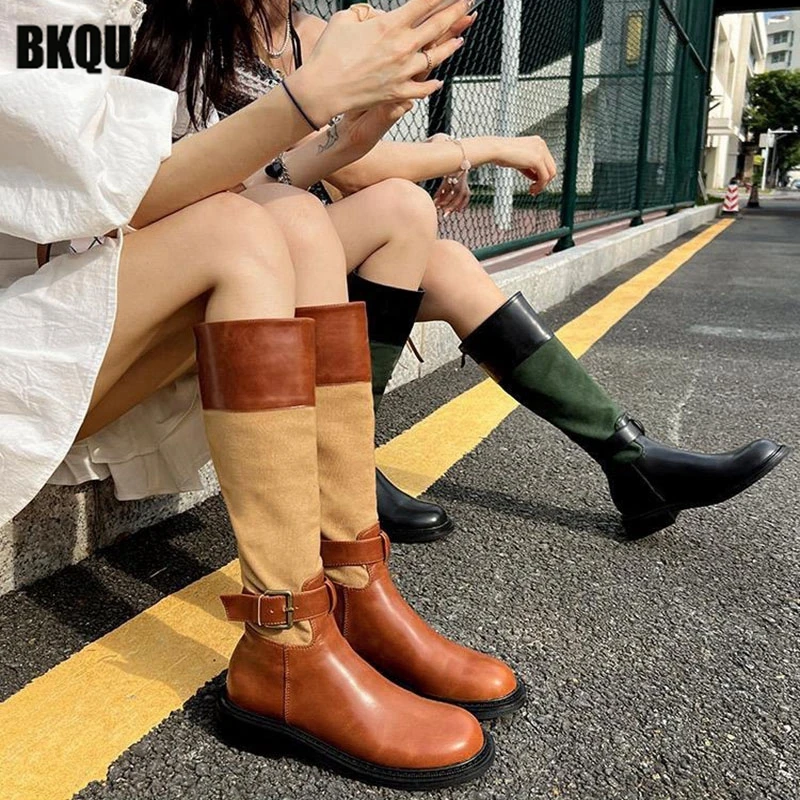 Patchwork Retro Knight Boots Female Buckle Strap Women Knee High Long Boots 2022 New Design Vintage Ladies Flats Shoes Mix Color
Patchwork Retro Knight Boots Female Buckle Strap Women Knee High Long Boots 2022 New Design Vintage Ladies Flats Shoes Mix Color