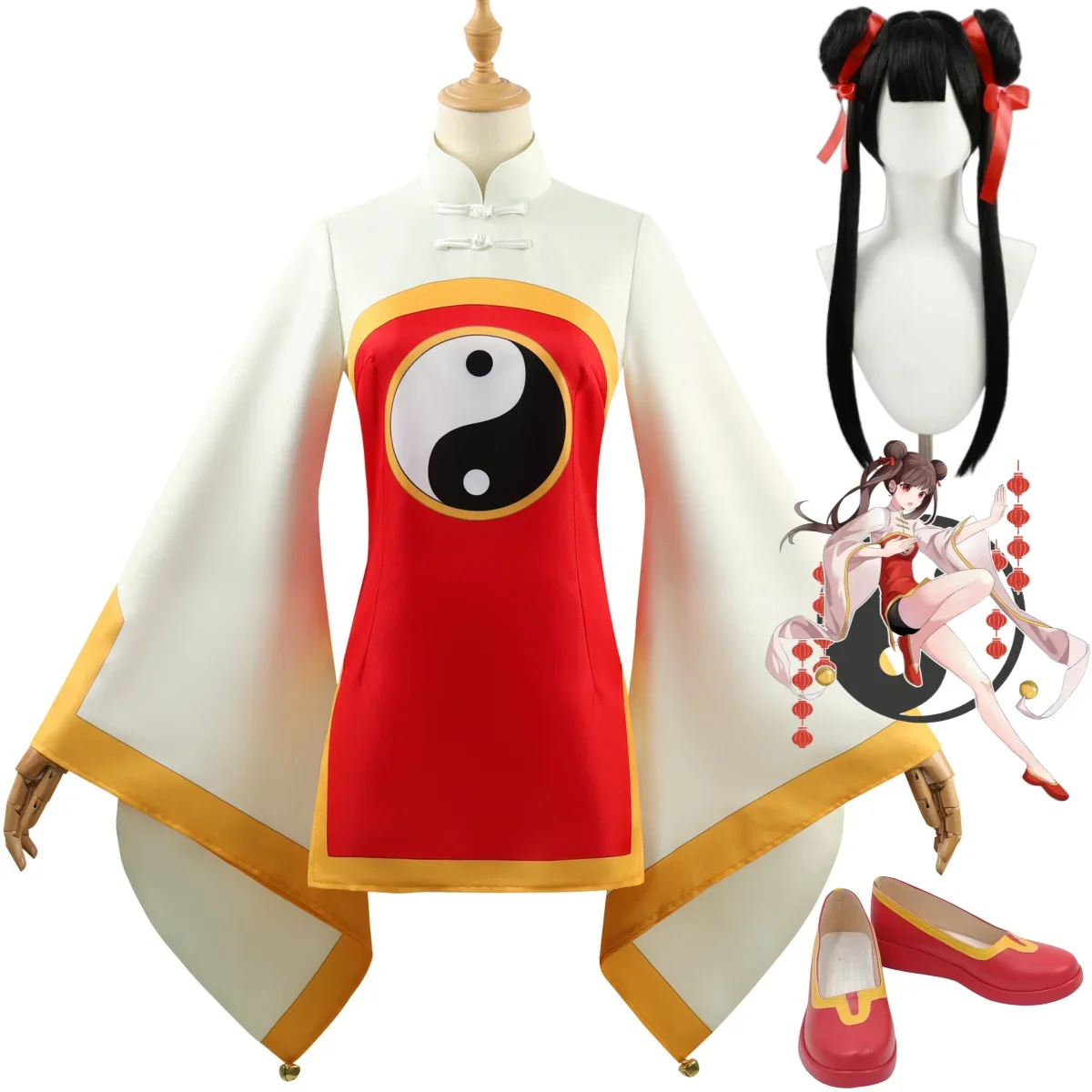 Аниме Cardcaptor Sakura Card Captor Li Meiling Косплей Костюм Традиционный китайский комплект