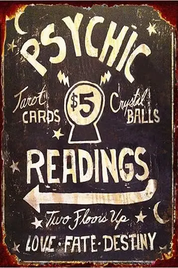 Psychc Redngs $5 Trot Crds Crystl Blls Plque Cve Cfe Club Wll rt Metl Sgn 8x12 nch