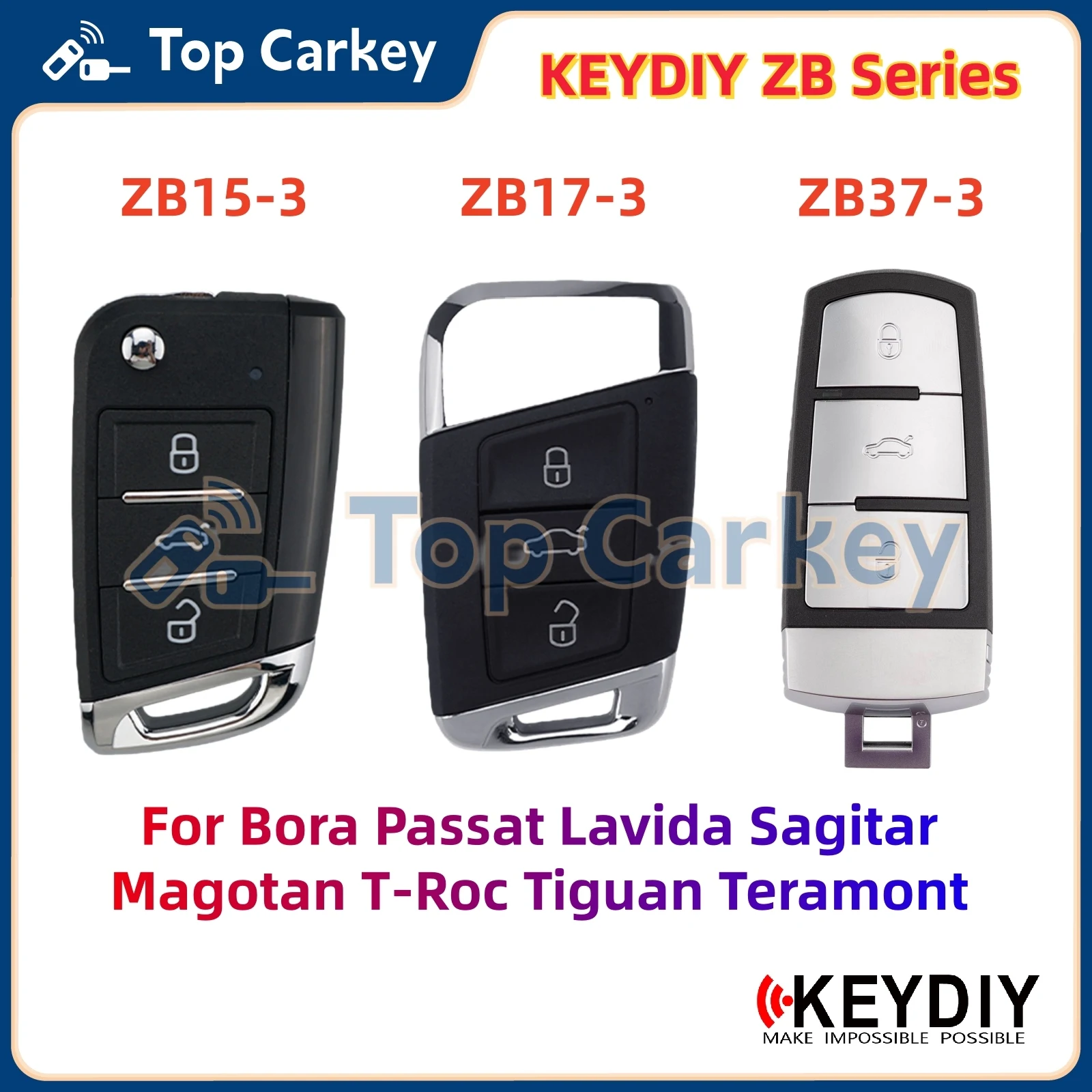Универсальный смарт-ключ KEYDIY KD ZB15-3 ZB17-3 ZB37-3 для Bora, Passat, Lavida, Sagitar, Magotan, T-Roc, Tiguan, Teramont
Универсальный смарт-ключ KEYDIY KD ZB15-3 ZB17-3 ZB37-3 для Bora, Passat, Lavida, Sagitar, Magotan, T-Roc, Tiguan, Teramont