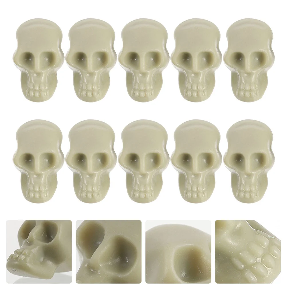 

70 Pcs Mini Plastic Small Skulls Decor Halloween House Accessories Home Fake Party Supplies