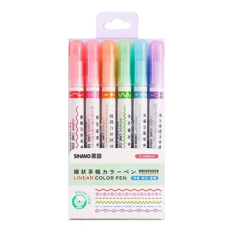 Curves Highlighter Pen Set 6 Colors & Shapes Journal Planner Makers Cool Pens Assorted Notebook Markers Scrapbooking Supplies
Curves Highlighter Pen Set 6 Colors & Shapes Journal Planner Makers Cool Pens Assorted Notebook Markers Scrapbooking Supplies