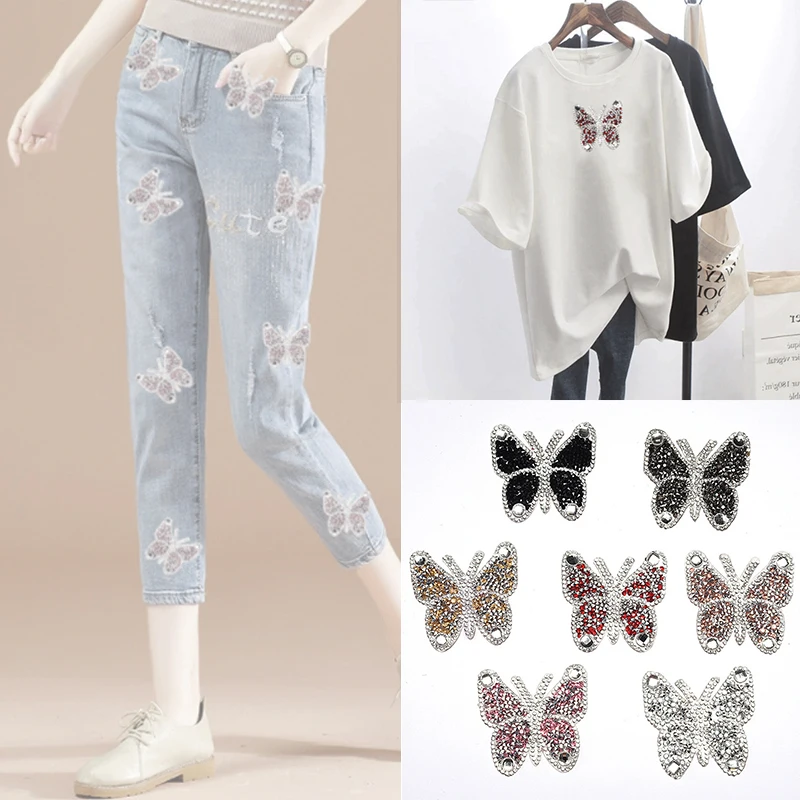 Sparkling Butterfly Embroidery Sew Patches for Clothing Diamond Rhinestones Stickers Iron on Stick Applique T-shirt Hoodie DIY
Sparkling Butterfly Embroidery Sew Patches for Clothing Diamond Rhinestones Stickers Iron on Stick Applique T-shirt Hoodie DIY