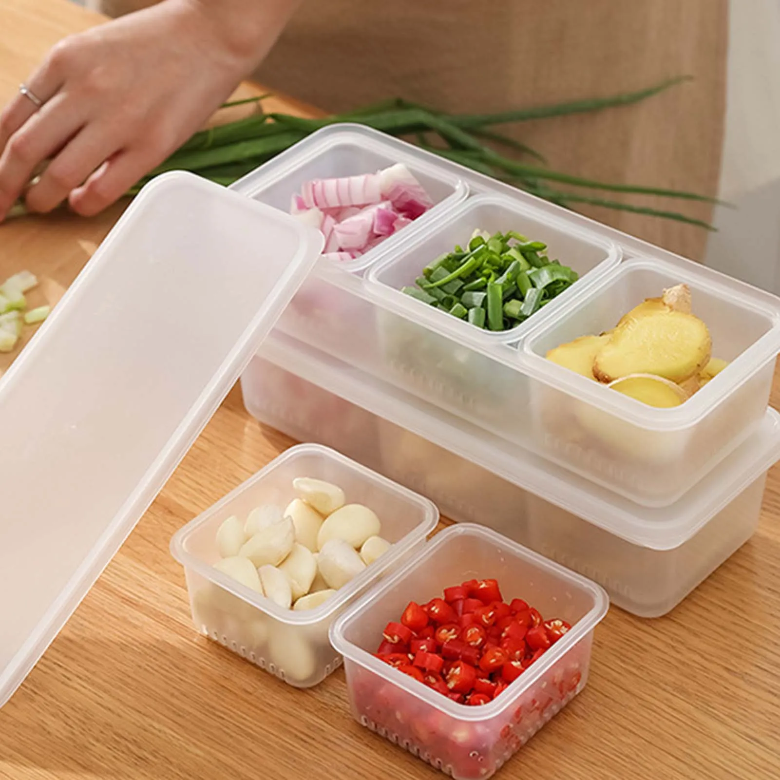 Fridge Organizer Fruit Egg Refrigerator Storage Box Multi-Functional Sealed Food Box Three-Grid Draining Freshkeeping Storage
Fridge Organizer Fruit Egg Refrigerator Storage Box Multi-Functional Sealed Food Box Three-Grid Draining Freshkeeping Storage