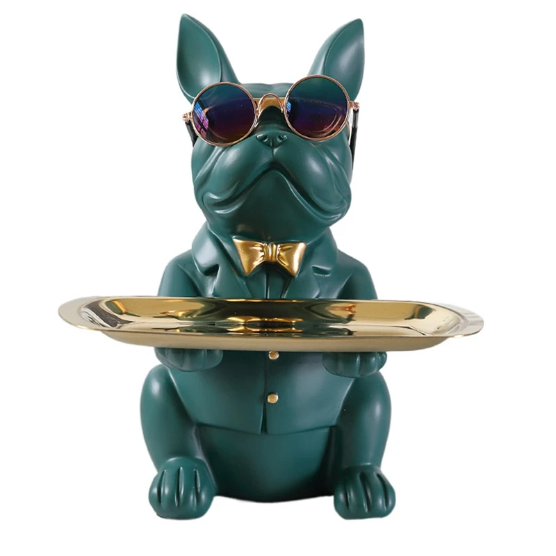 French Bulldog Figurine with Tray Sculpture Desk Storage Statue Decorative Coin Bank Home Room Decoration
French Bulldog Figurine with Tray Sculpture Desk Storage Statue Decorative Coin Bank Home Room Decoration