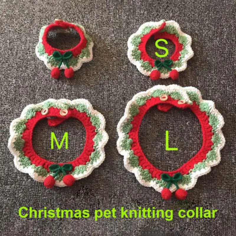 Cute Christmas Knitting Collar Beautiful Cat Collar Dog Supplies Knitting Wool Collar Lovely Dog Collar Cherry Pet Collar
Cute Christmas Knitting Collar Beautiful Cat Collar Dog Supplies Knitting Wool Collar Lovely Dog Collar Cherry Pet Collar