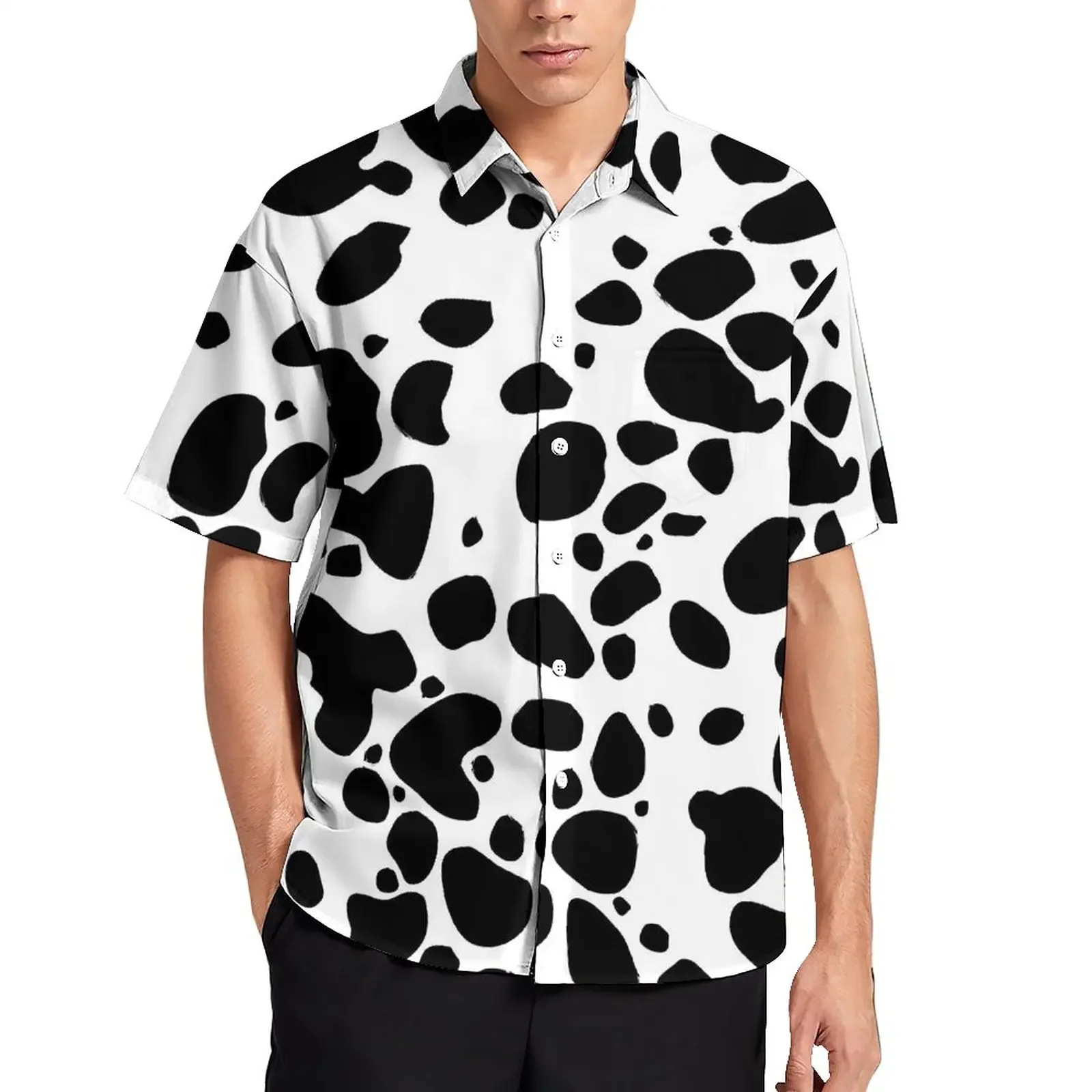 Cow Spot Leopard Hawaiian Print Men's Short Sleeve Shirt Comfortable Premium Men's Cardigan Top Casual Men's Shirt
Cow Spot Leopard Hawaiian Print Men's Short Sleeve Shirt Comfortable Premium Men's Cardigan Top Casual Men's Shirt