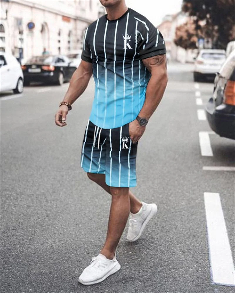Summer 2022 Men's Sports Suit T-Shirt + Shorts Sportswear Red and Black 3D Multicolor Pattern Short Sleeve Sportswear Suit
Summer 2022 Men's Sports Suit T-Shirt + Shorts Sportswear Red and Black 3D Multicolor Pattern Short Sleeve Sportswear Suit