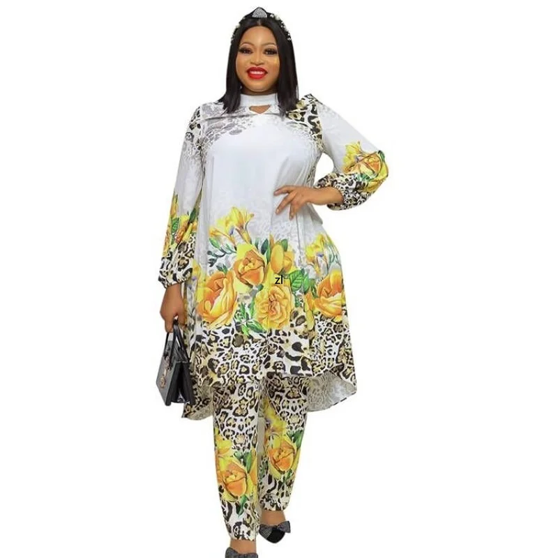 African Dress Clothes For Women 2 Piece Set Long Tops And Pant Suits Sets 2022 Summer Floral Print Loose Casual African Outfits
African Dress Clothes For Women 2 Piece Set Long Tops And Pant Suits Sets 2022 Summer Floral Print Loose Casual African Outfits