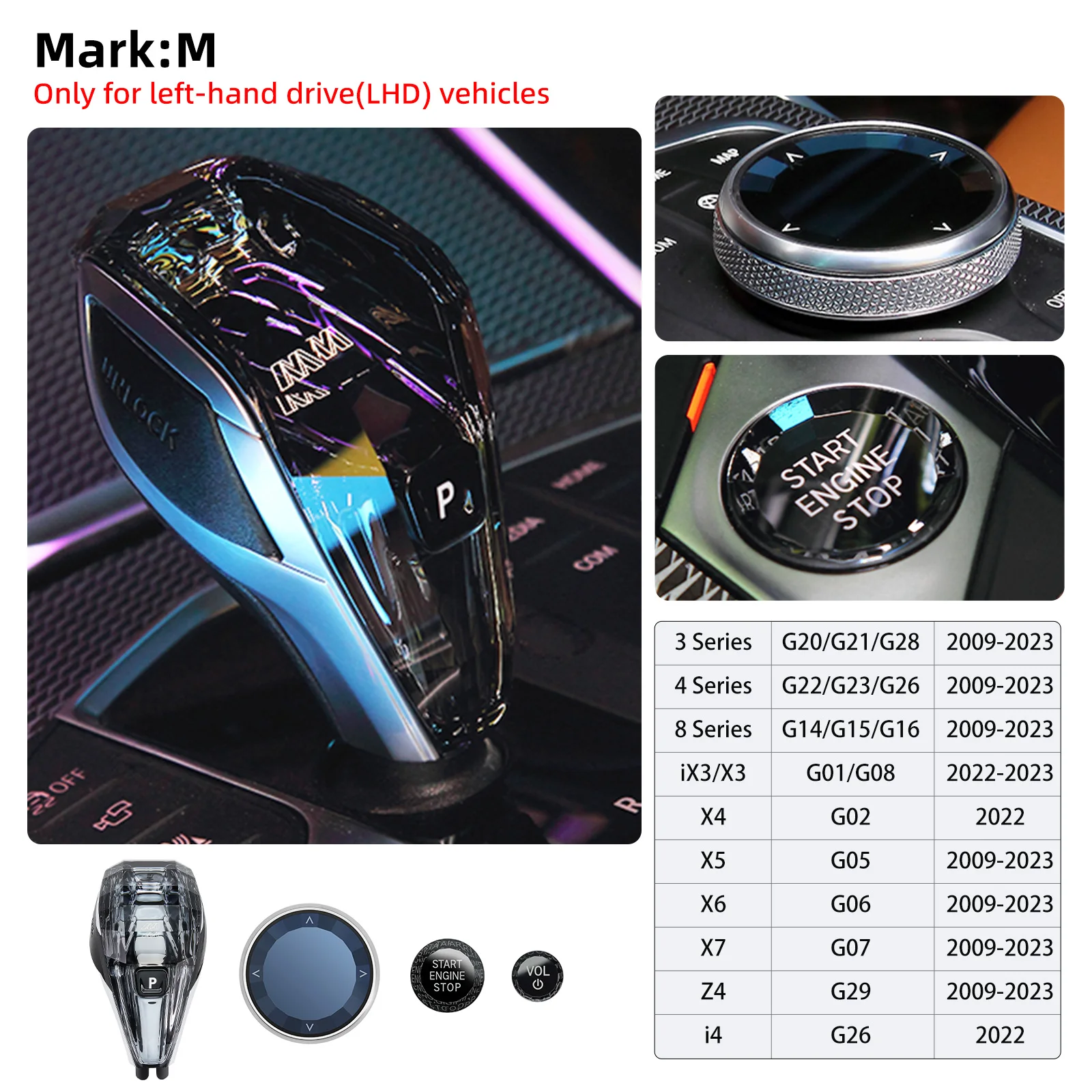 Комплект Из 4 Хрустальных Ручек Переключения Передач Для BMW F40 F44 F45 F46 G20 G21 G22 G23 G26 G28
Комплект Из 4 Хрустальных Ручек Переключения Передач Для BMW F40 F44 F45 F46 G20 G21 G22 G23 G26 G28