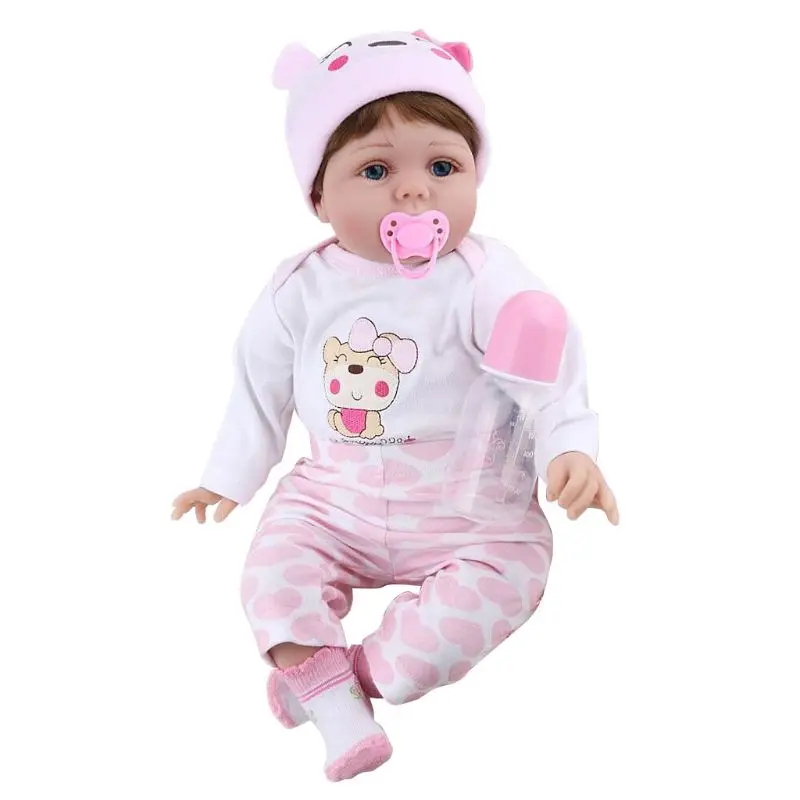 55cm Silicon Vinyl Doll Pink Clothes Newborn Lifelike Baby Toys Early Childhood
55cm Silicon Vinyl Doll Pink Clothes Newborn Lifelike Baby Toys Early Childhood