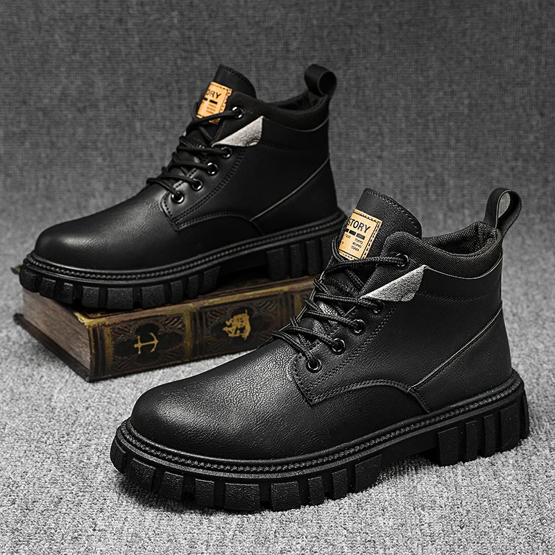 Autumn Men's Martin Boots Fashion Outdoor Working Shoes Retro Leather Casual Shoes Breathable Anti Slip Military Boots For Men
Autumn Men's Martin Boots Fashion Outdoor Working Shoes Retro Leather Casual Shoes Breathable Anti Slip Military Boots For Men