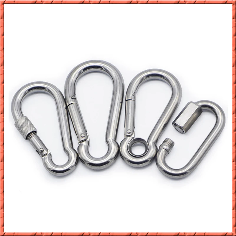 10pcs/lot Stainless steel m4/5/6/8-m13 carabiner quick hanging elastic buckle connection hook spring hook insurance buckle chain
10pcs/lot Stainless steel m4/5/6/8-m13 carabiner quick hanging elastic buckle connection hook spring hook insurance buckle chain