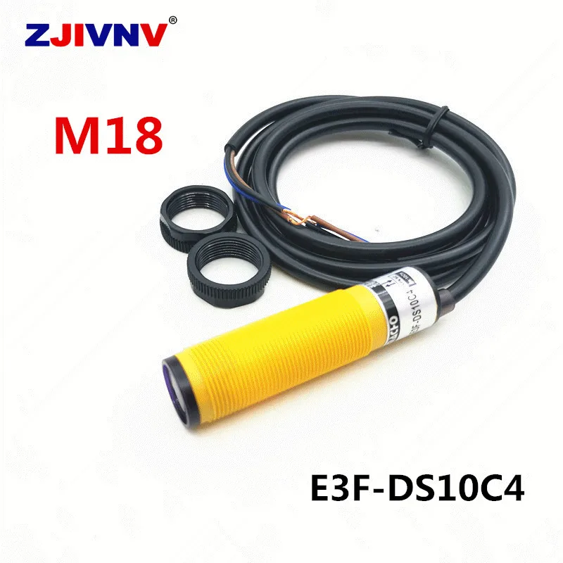 M18 NPN NO E3F Infrared Obstacle Avoidance Photoelectric Sensor Diffuse Type Switch IP67 Detecting Distance:10cm E3F-DS10C4
M18 NPN NO E3F Infrared Obstacle Avoidance Photoelectric Sensor Diffuse Type Switch IP67 Detecting Distance:10cm E3F-DS10C4