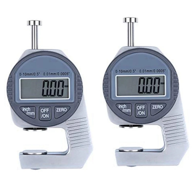 2X Digital Thickness Gauge Electronic Thickness Meter Measure Thickness Of Paper Cloth Thin Metal Micrometer 0.01Mm B 
2X Digital Thickness Gauge Electronic Thickness Meter Measure Thickness Of Paper Cloth Thin Metal Micrometer 0.01Mm B