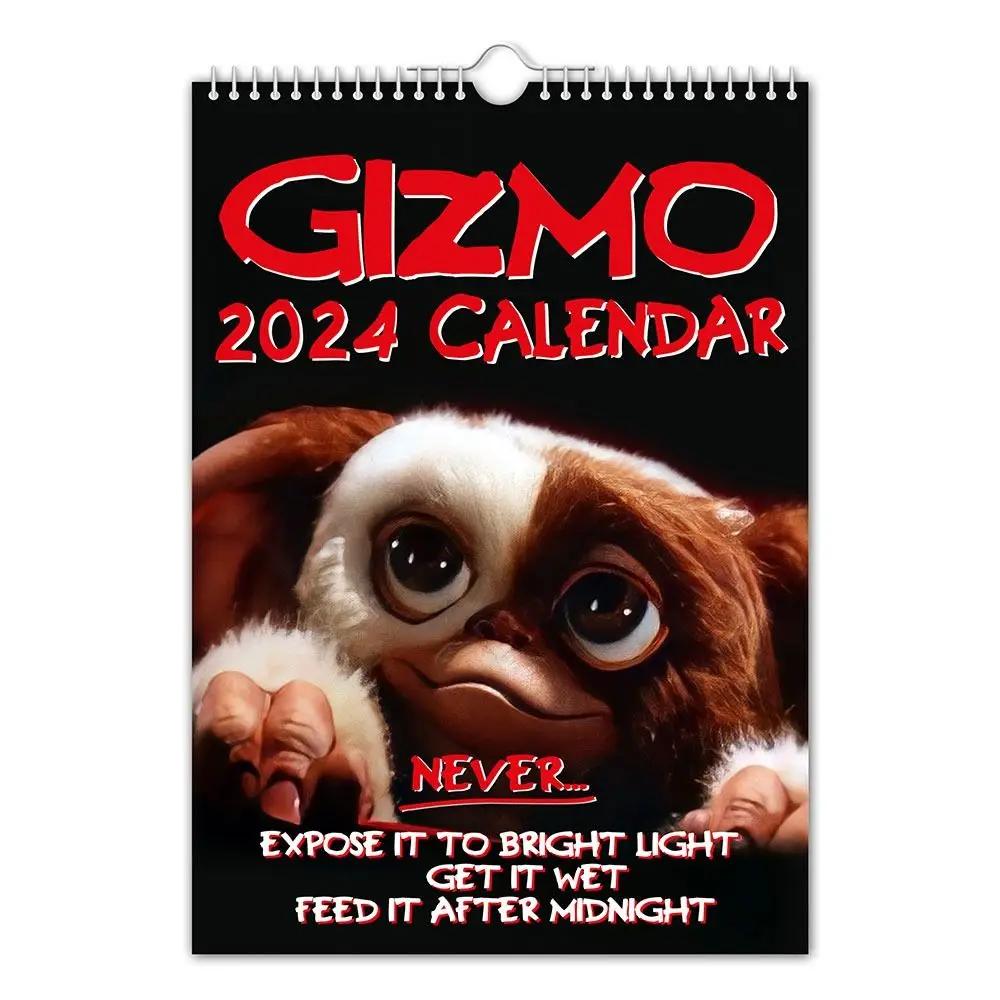 

Бумажный календарь 2024 Gizmo, креативный подарок, расписание времени, подвесной календарь, новогодние подарки, Настенный декор, настенный календарь на стену
