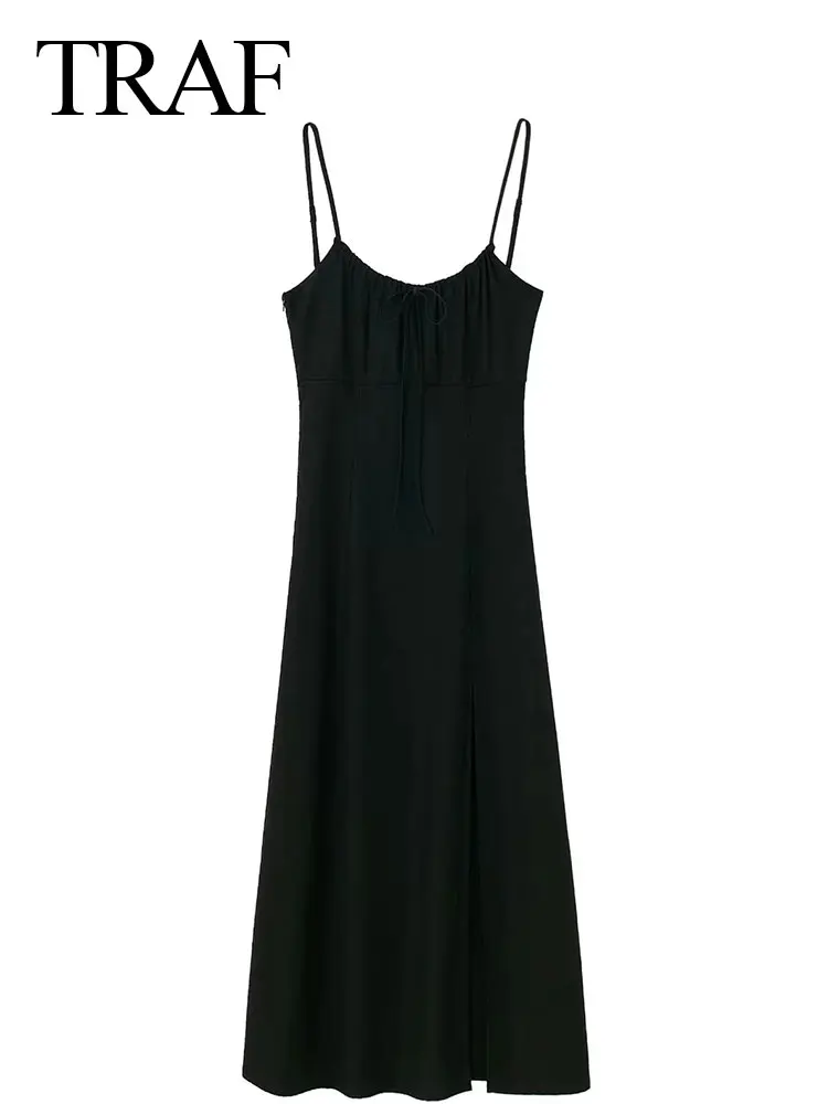 TRAF 2022 Fashion New Solid Color Black Dress Sexy Sling Tube Top Drawstring Elastic Slim Trend Skin-friendly Slit Dress Women
TRAF 2022 Fashion New Solid Color Black Dress Sexy Sling Tube Top Drawstring Elastic Slim Trend Skin-friendly Slit Dress Women