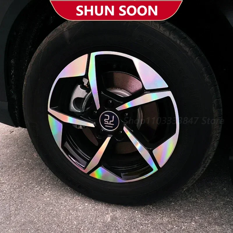 Для BYD Yuan Внешнее украшение для автомобиля наклейка красочный светоотражающий