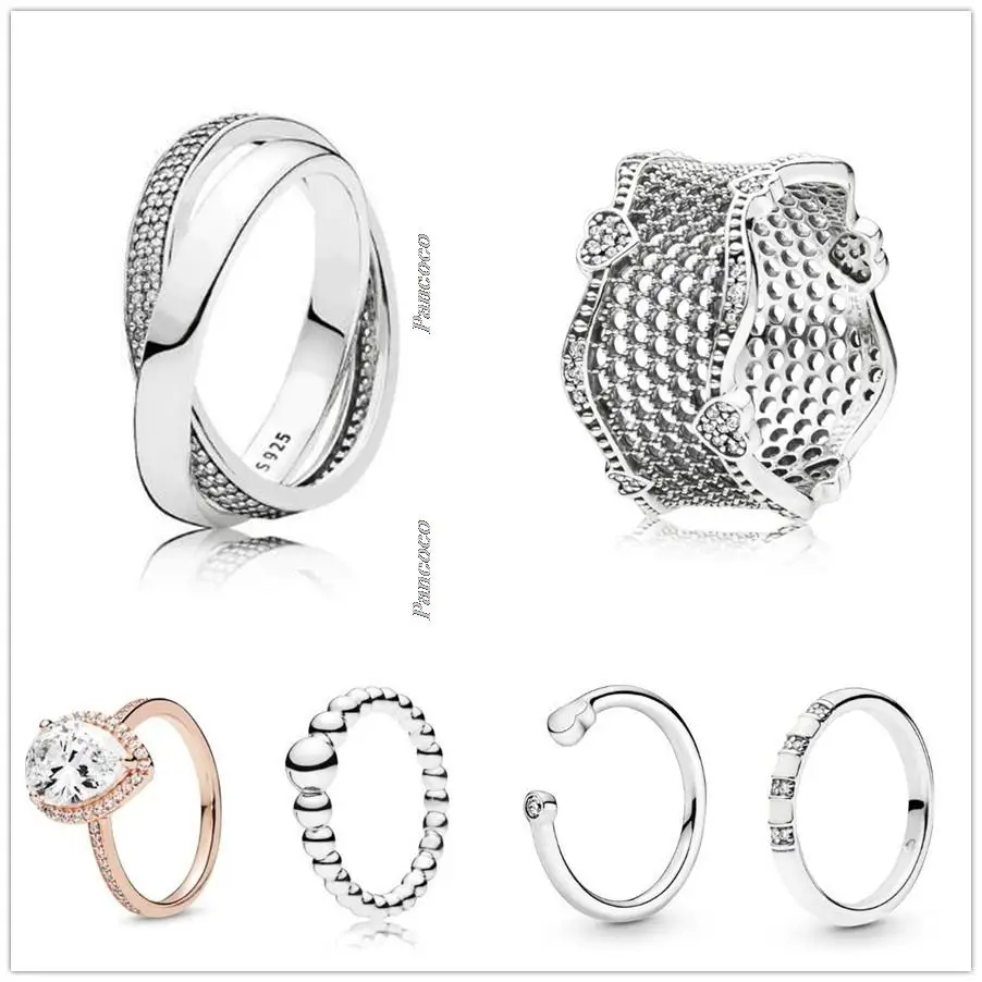 Authentic 925 Sterling Silver Ring Lace Of Love With Crystal Rings For Women Wedding Party Gift Europe Fashion Jewelry
Authentic 925 Sterling Silver Ring Lace Of Love With Crystal Rings For Women Wedding Party Gift Europe Fashion Jewelry