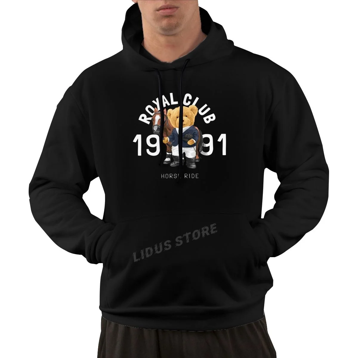 Fashion ROYAL CLIB 1991 Teddy Bear Horse Ride Outfit Hoodie Sweatshirt Harajuku Streetwear 100% Cotton Men's Graphics Hoodie
Fashion ROYAL CLIB 1991 Teddy Bear Horse Ride Outfit Hoodie Sweatshirt Harajuku Streetwear 100% Cotton Men's Graphics Hoodie