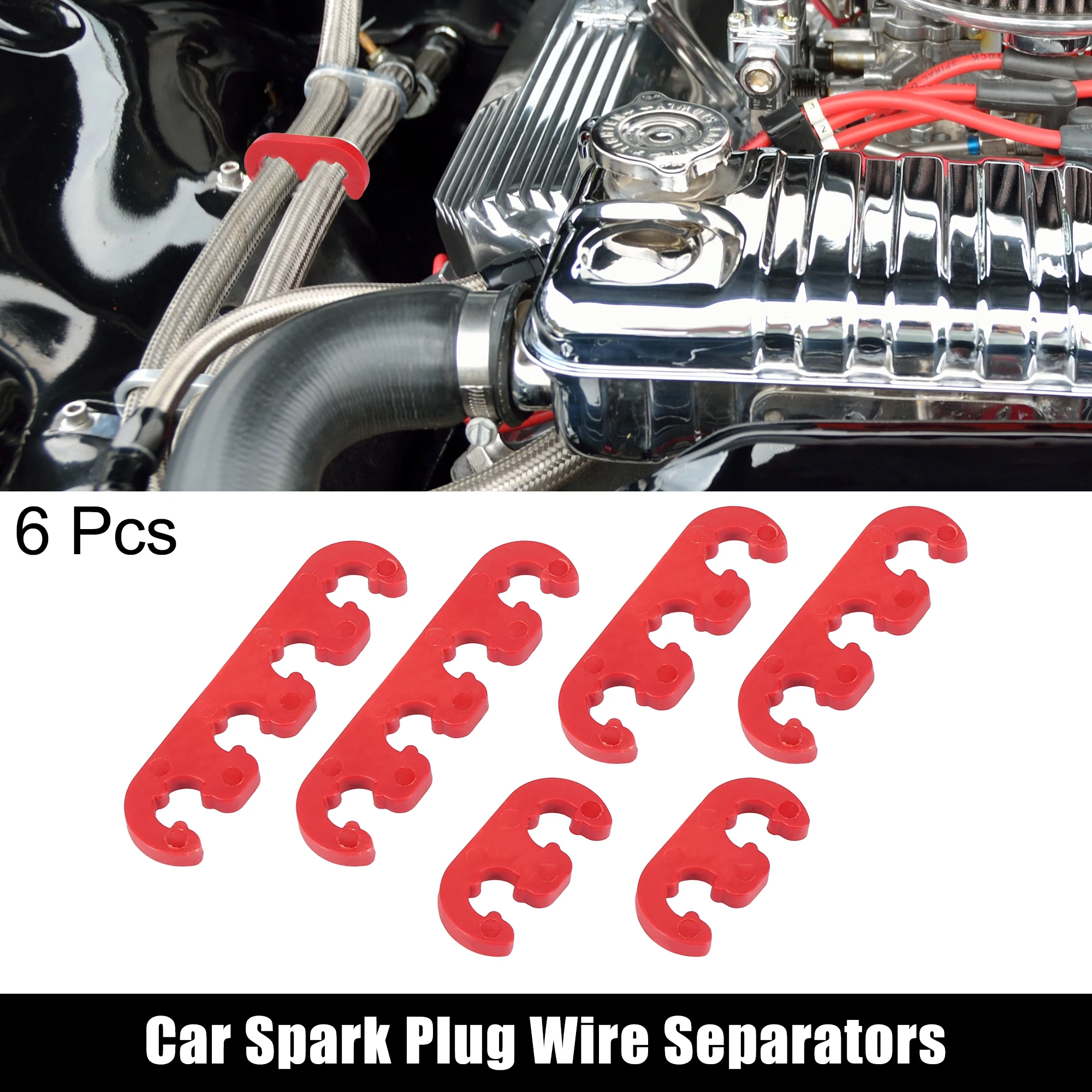 X Autohaux 6pcs 7mm 8mm 9mm Car Engine Spark Plug Separators Ignition Wire Dividers Red
X Autohaux 6pcs 7mm 8mm 9mm Car Engine Spark Plug Separators Ignition Wire Dividers Red