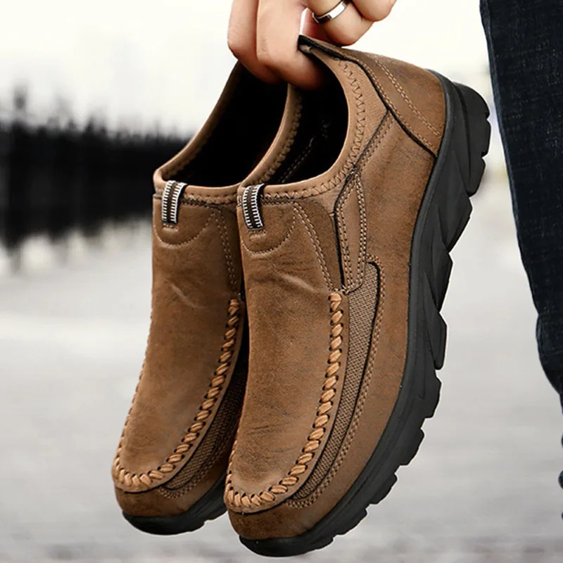 Мужские деловые повседневные туфли, дышащие лоферы в стиле ретро, Прошитые, на толстой подошве, ручная работа, уличные лоферы
Мужские деловые повседневные туфли, дышащие лоферы в стиле ретро, Прошитые, на толстой подошве, ручная работа, уличные лоферы