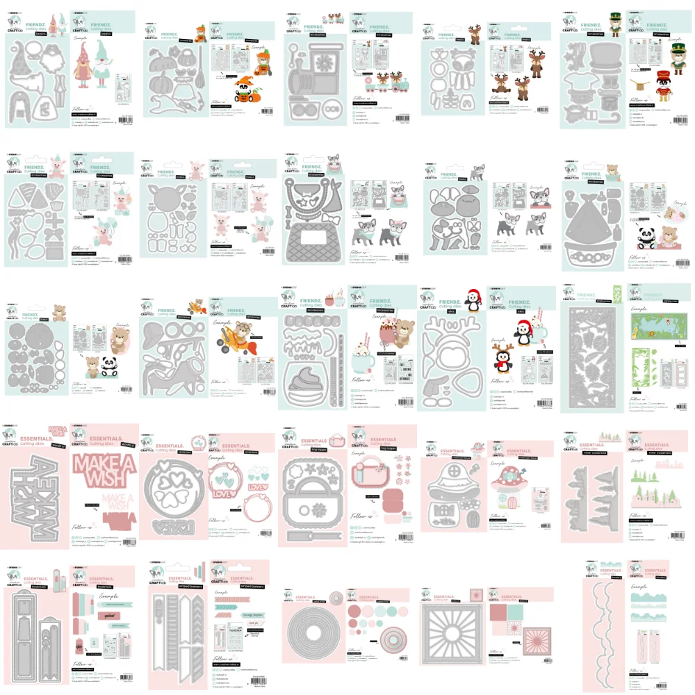 

Новинка 2022, трафареты для резки металла в виде мультяшных животных, трафареты для скрапбукинга, декоративное тиснение, ручная работа, шабло...