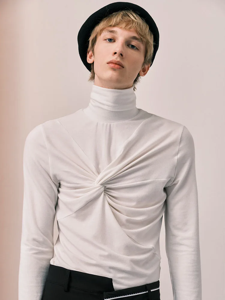 LEONSENSE Turtleneck Bottoming Shirt Warm Stretch Slim Winter Pleated Asymmetric White Pile Collar Long Sleeves
LEONSENSE Turtleneck Bottoming Shirt Warm Stretch Slim Winter Pleated Asymmetric White Pile Collar Long Sleeves