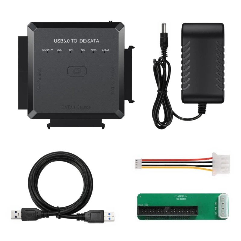 Адаптер IDE-USB 3,0, разъем для жесткого диска 2,5 дюйма 3,5 дюйма и IDE SSD HDD, резервное копирование одним касанием
Адаптер IDE-USB 3,0, разъем для жесткого диска 2,5 дюйма 3,5 дюйма и IDE SSD HDD, резервное копирование одним касанием