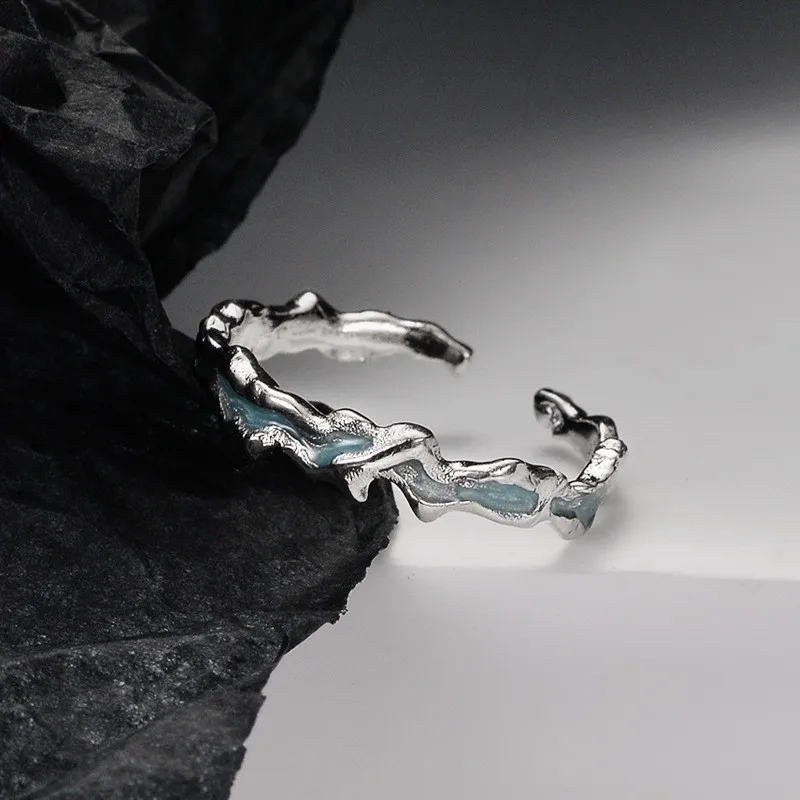 J1308 ZFSILVER Resizable Silver 925 Love Mint Blue Sweet Cool Enamel Adjustable Ring For Women Girl Korean Wedding Party Jewelry
J1308 ZFSILVER Resizable Silver 925 Love Mint Blue Sweet Cool Enamel Adjustable Ring For Women Girl Korean Wedding Party Jewelry
