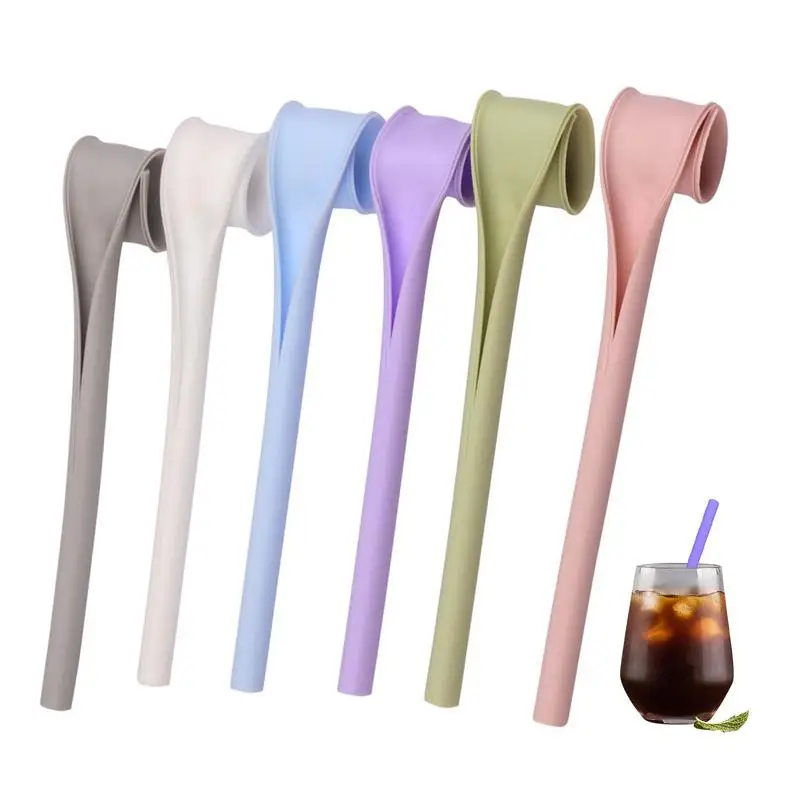 6pcs/set Reusable One Click Open Silicone Straws Food Grade Drinking Snap Detachable Washable Straw For Party Kitchen Travel
6pcs/set Reusable One Click Open Silicone Straws Food Grade Drinking Snap Detachable Washable Straw For Party Kitchen Travel
