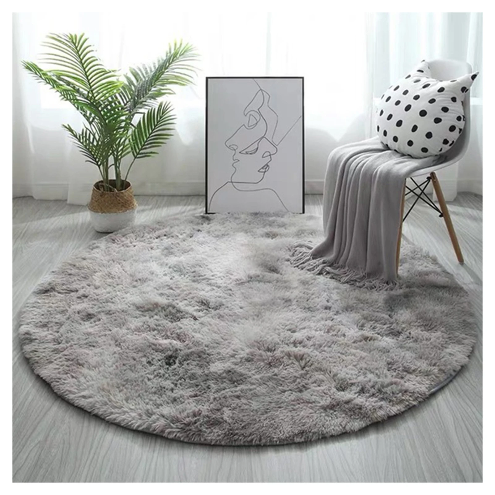 Soft Area Rug Fluffy Round Rug Shaggy Circular Rug For Bedroom Living Room Home Decor 
Soft Area Rug Fluffy Round Rug Shaggy Circular Rug For Bedroom Living Room Home Decor