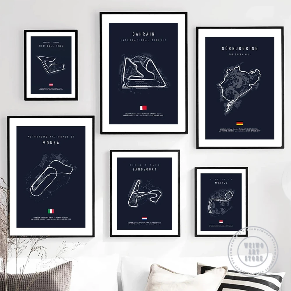 Wall Art Formula 1 Circuit Map Canvas Painting Nordic Monaco Racing Track Posters And Prints F1 Pictures For Living Room Decor
Wall Art Formula 1 Circuit Map Canvas Painting Nordic Monaco Racing Track Posters And Prints F1 Pictures For Living Room Decor