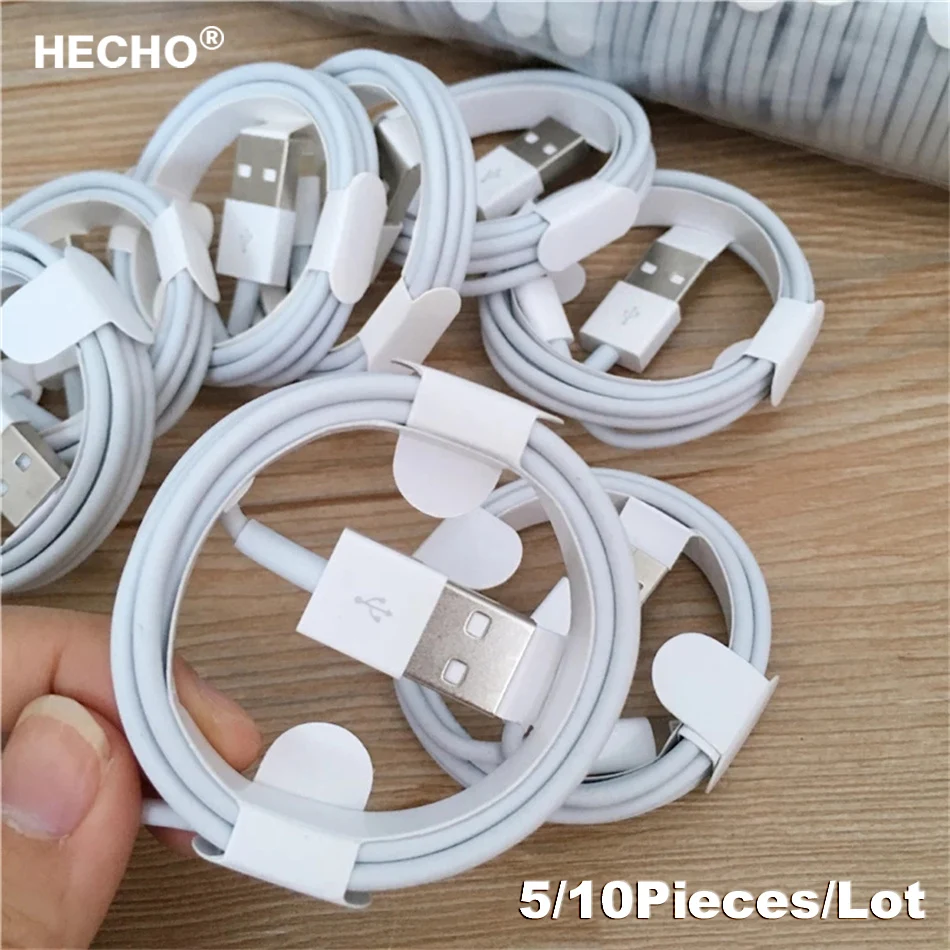 

10PCS 5PCS/Lot 1M TPE Charging Cable For iPhone XS Max X XR SE 5S 5C 5 11 12 13 14 Pro iPad 6S 6 7 8 Plus Data Sync Charge Cord