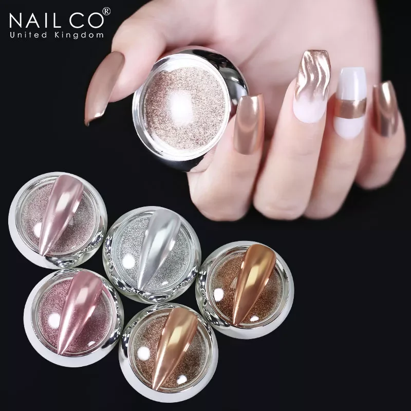 NAILCO 5pcs Set Holographics Nail Powders Shining Rose Gold Metal Mirror Powder Manicure For Nail Art Chrome Pigment Accessories
NAILCO 5pcs Set Holographics Nail Powders Shining Rose Gold Metal Mirror Powder Manicure For Nail Art Chrome Pigment Accessories