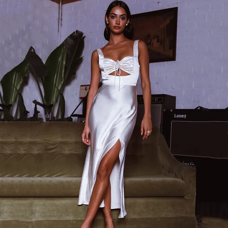 Women's Sexy Spicy Girls High Waist Strap Dress, Open Back, Split Long Dress, Hollow Out, Bust Party Dress, Simple Outgoing
Women's Sexy Spicy Girls High Waist Strap Dress, Open Back, Split Long Dress, Hollow Out, Bust Party Dress, Simple Outgoing