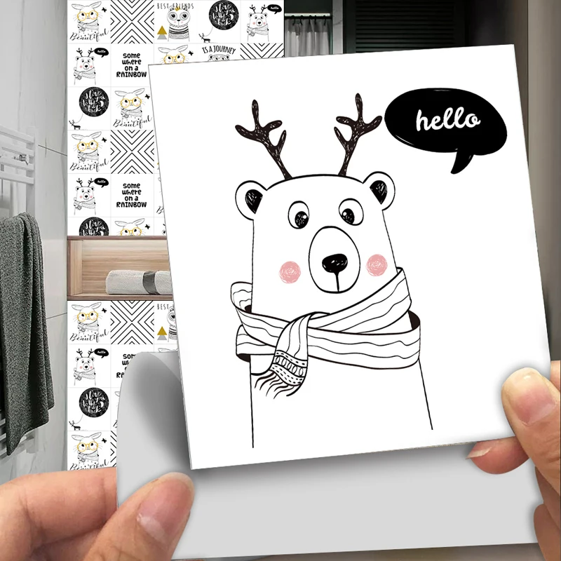 20pcs Cartoon Animals Tile stickers for Living room Self-adhesive 3D Wall sticker Kitchen Wallpaper Toilet Home Floor Decor
20pcs Cartoon Animals Tile stickers for Living room Self-adhesive 3D Wall sticker Kitchen Wallpaper Toilet Home Floor Decor