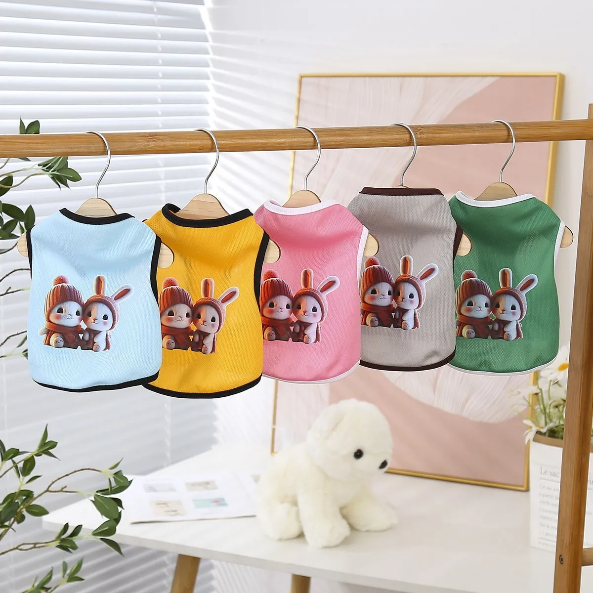 Dog Clothes Pet Vest Breathable Shirt Little Rabbit Cute Print Colorful Cat Costume XS-XXL
Dog Clothes Pet Vest Breathable Shirt Little Rabbit Cute Print Colorful Cat Costume XS-XXL