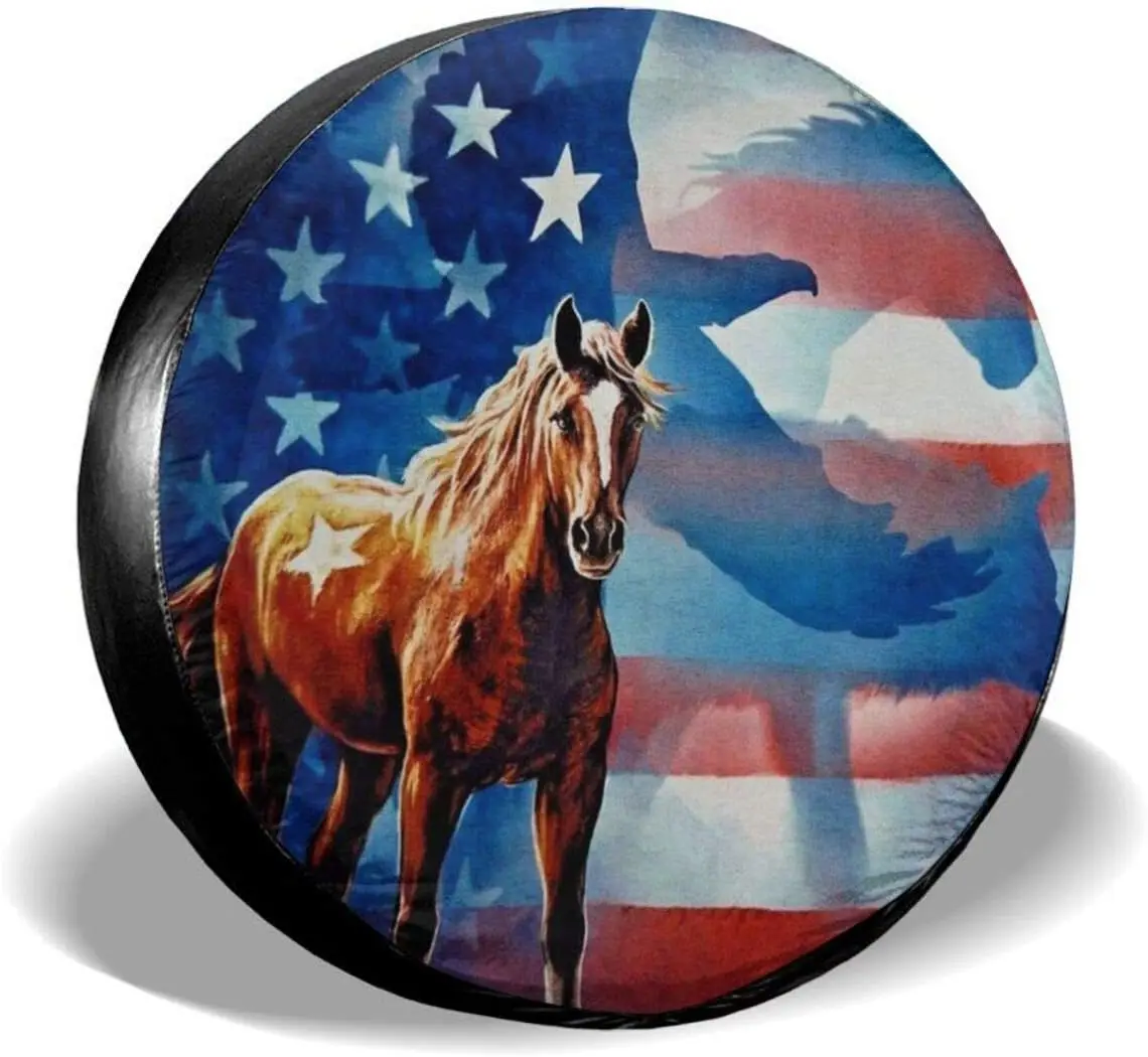 Spare Tire Cover Horse Eagle American Flag Tire Cover Waterproof Dust-Proof Universal for Trailer RV SUV and Many Vehicle 16 In
Spare Tire Cover Horse Eagle American Flag Tire Cover Waterproof Dust-Proof Universal for Trailer RV SUV and Many Vehicle 16 In