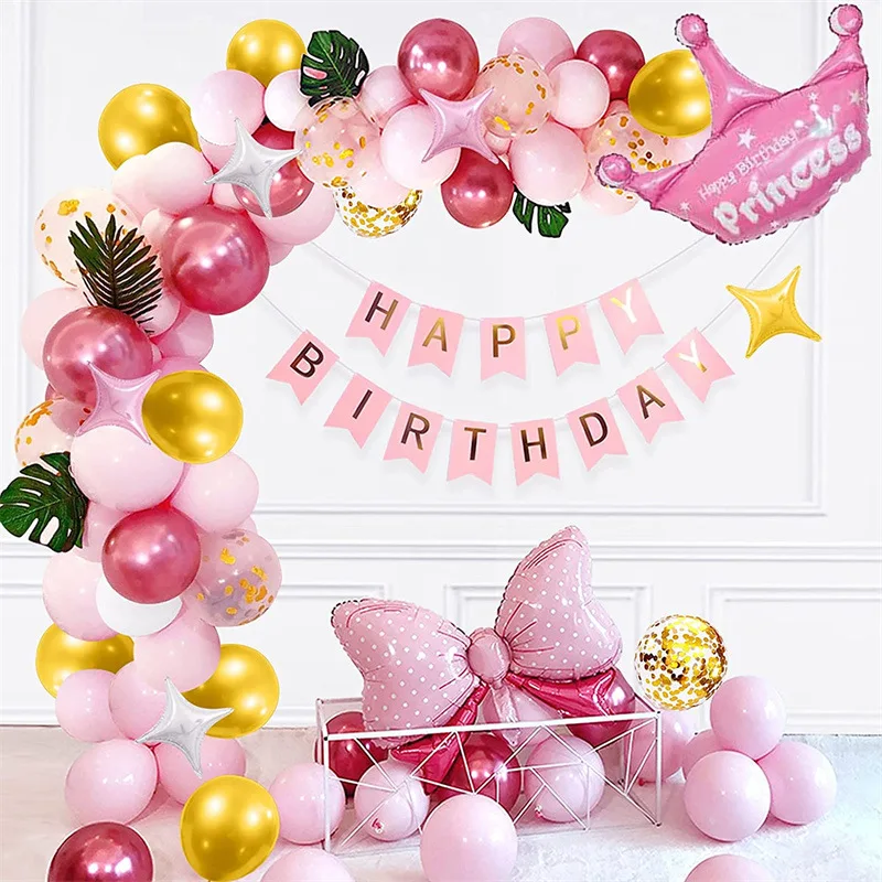 Pink Party Decoration Rose Red Gold Confetti Foil Balloon Set Happy Birthday Banner Girl Baby Shower Birthday Party Supplies 
Pink Party Decoration Rose Red Gold Confetti Foil Balloon Set Happy Birthday Banner Girl Baby Shower Birthday Party Supplies