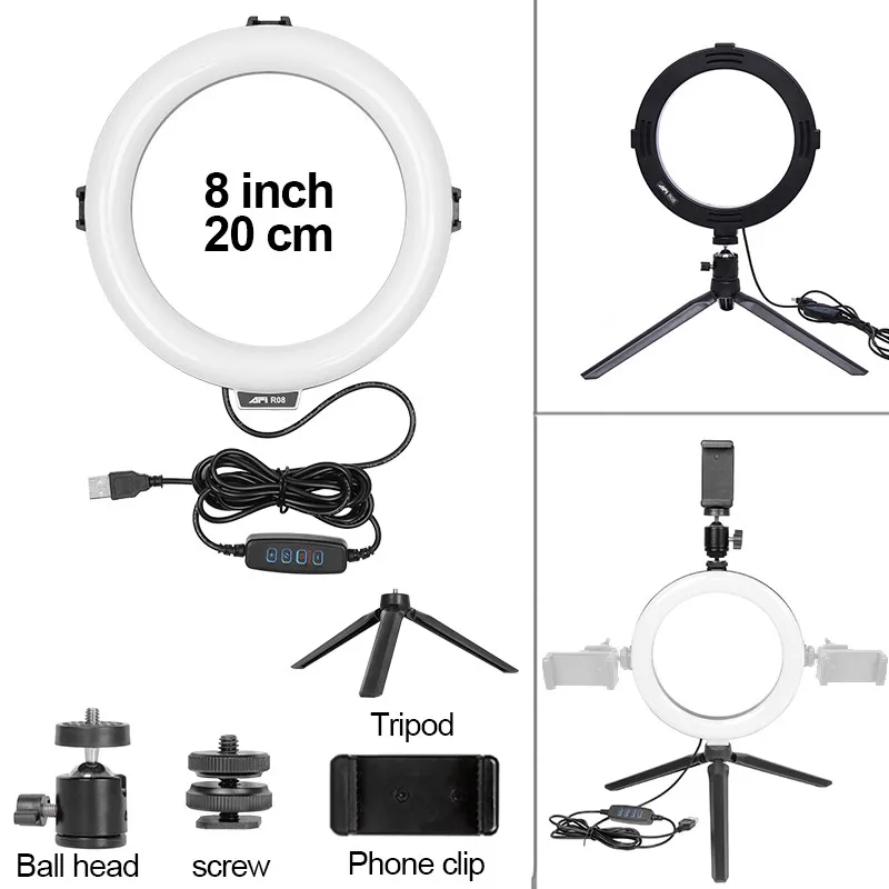 8/11 Inch Ring Light with Tripod Stand YouTube LED TikTok USB Ringlight Kit USB Video Light Selfie Ring Lamp Photography
8/11 Inch Ring Light with Tripod Stand YouTube LED TikTok USB Ringlight Kit USB Video Light Selfie Ring Lamp Photography