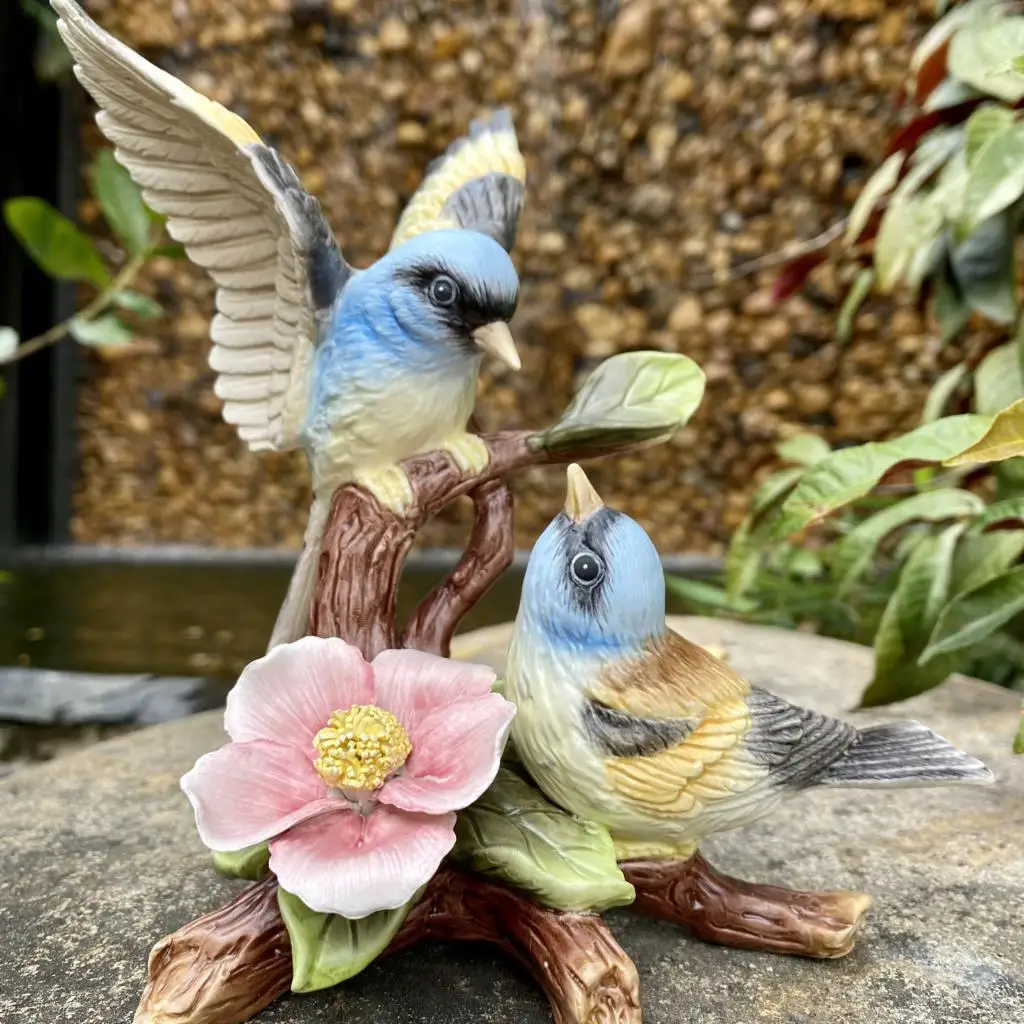 Cute Blue Ceramic Flower Bird Lovers Figurines Home Decor Garden Ornament Crafts Room Decoration Porcelain Animal Figurine
Cute Blue Ceramic Flower Bird Lovers Figurines Home Decor Garden Ornament Crafts Room Decoration Porcelain Animal Figurine