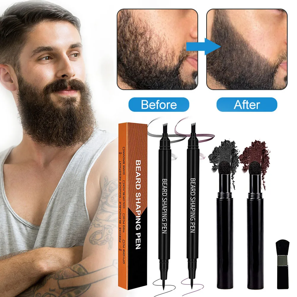 Double Head Beard Filler Pen Enhancer Powder Set Waterproof Natural Beard Shaping Tool With Brush Mustache Repair Pencil
Double Head Beard Filler Pen Enhancer Powder Set Waterproof Natural Beard Shaping Tool With Brush Mustache Repair Pencil
