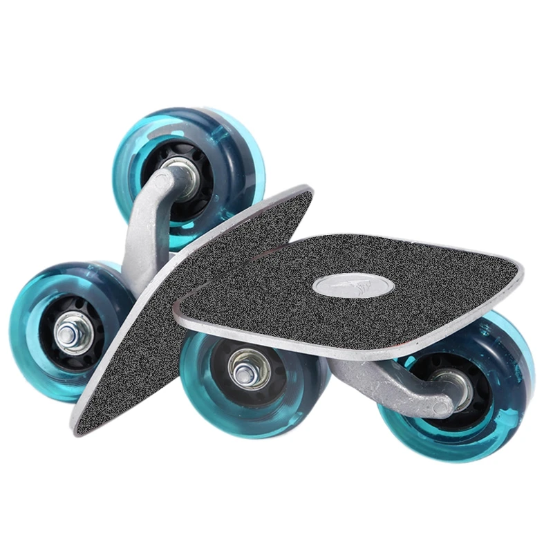 

Portable Drift Board Skates Anti-Slip Plate Blue Wheel With Flash Light With PU Wheels With ABEC-7 608 Bearings