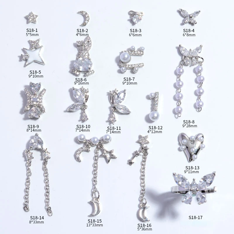 Net Red New A Jewelry Zircon Star Moon Love Pearl Rabbit Bow Chain Nail Decoration Nail Rhinestones
Net Red New A Jewelry Zircon Star Moon Love Pearl Rabbit Bow Chain Nail Decoration Nail Rhinestones