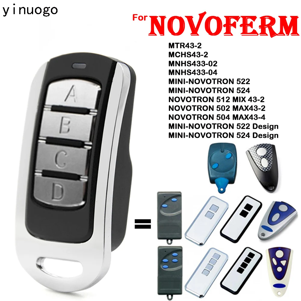 NOVOFERM MTR43-2 MCHS43-2 MNHS433-02/04 Garage Remote Control 433.92mhz Remote Control Duplicator Clone Wireless Transmitter
NOVOFERM MTR43-2 MCHS43-2 MNHS433-02/04 Garage Remote Control 433.92mhz Remote Control Duplicator Clone Wireless Transmitter