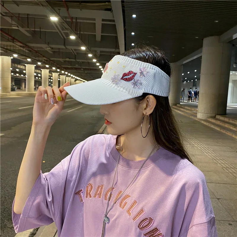 New European and American Knit Diamond Empty Top Hat Female Lipstick Label No Top Cap Versatile Sunscreen Hat Spring and Summer
New European and American Knit Diamond Empty Top Hat Female Lipstick Label No Top Cap Versatile Sunscreen Hat Spring and Summer