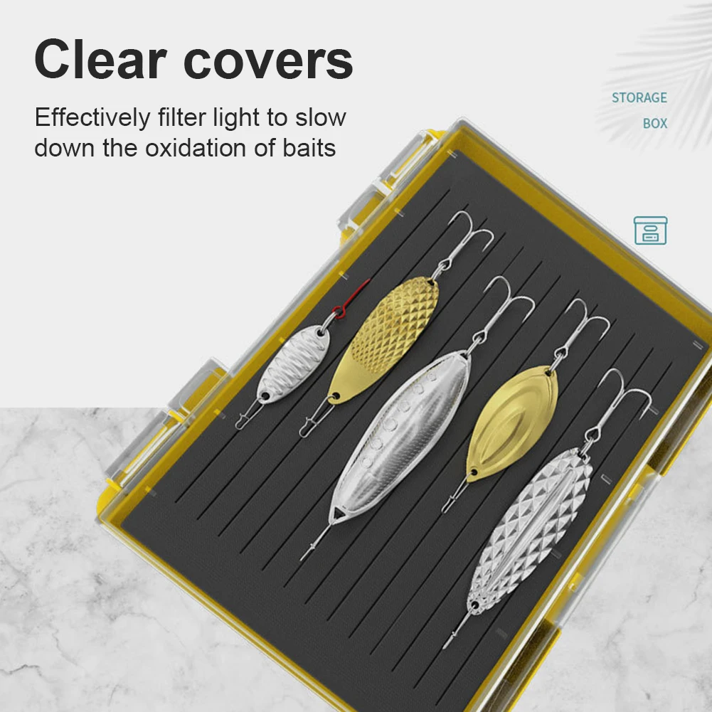 Fishing Tackle Box Double sided Fishing Accessories Tool Clear Storage Box Fishing Tackle Box for Sequin Lures Spoon Fish Hook
Fishing Tackle Box Double sided Fishing Accessories Tool Clear Storage Box Fishing Tackle Box for Sequin Lures Spoon Fish Hook
