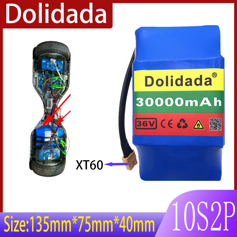 Batterie Lithium-ion Rechargeable 36V 10S2P 30000mAh pour monocycle electrique a auto-hoverboard
Batterie Lithium-ion Rechargeable 36V 10S2P 30000mAh pour monocycle electrique a auto-hoverboard